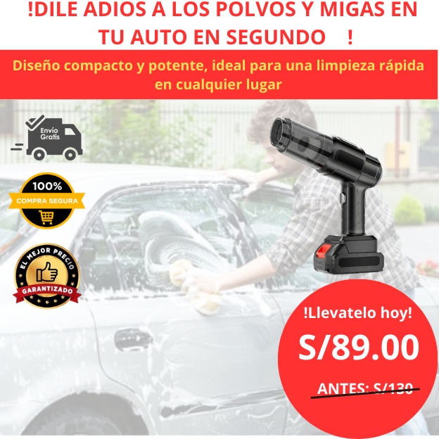 ASPIRADORA DE MANO RECARGABLE
