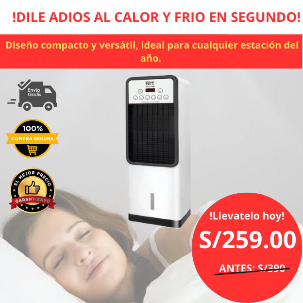 Climatizador Evaporativo 4 en 1