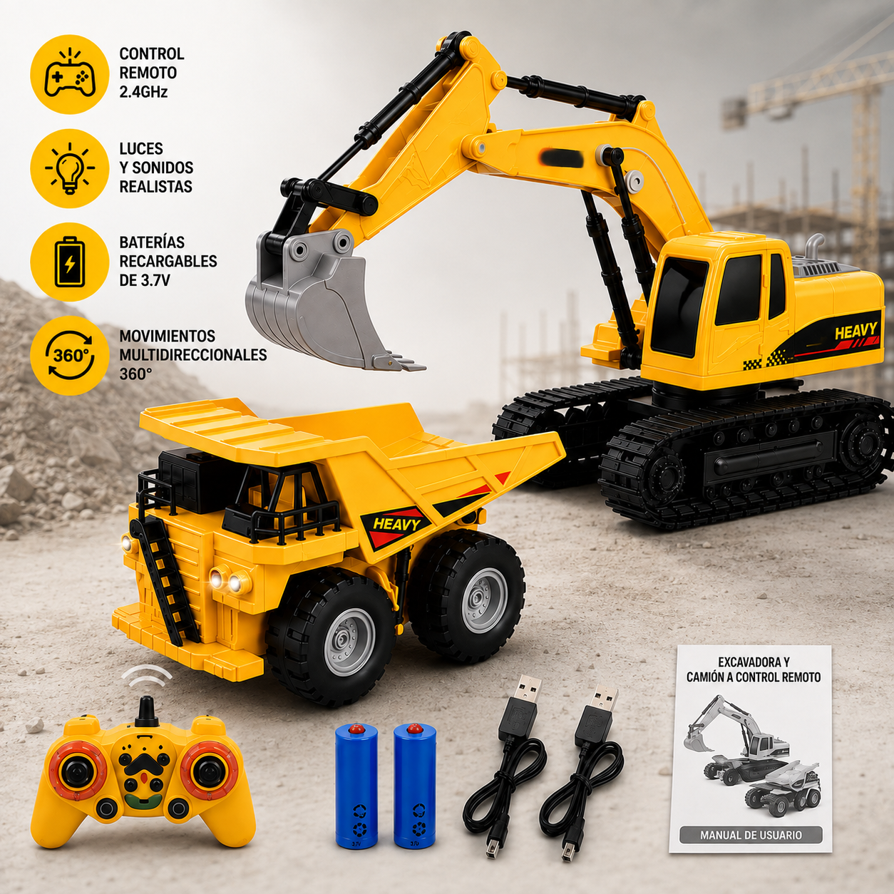 EXCAVADORA A CONTROL REMOTO